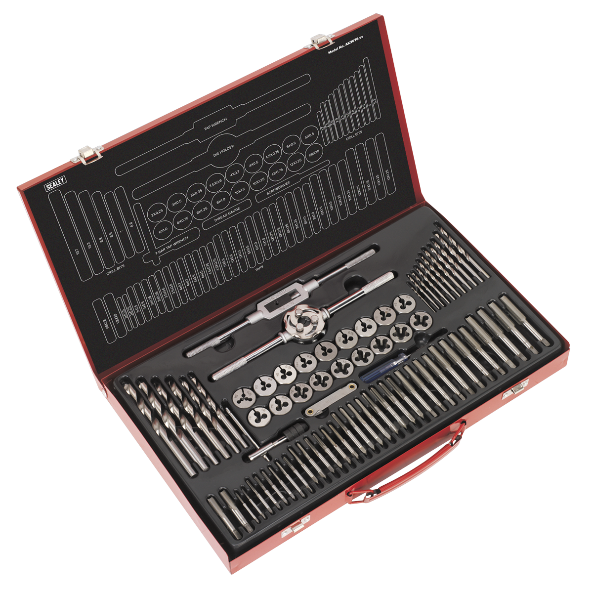 76pc Tap & Die Set Split Dies - Metric