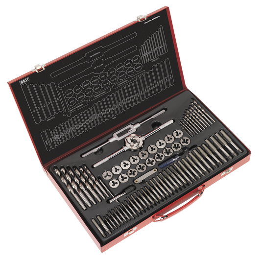 76pc Tap & Die Set Split Dies - Metric