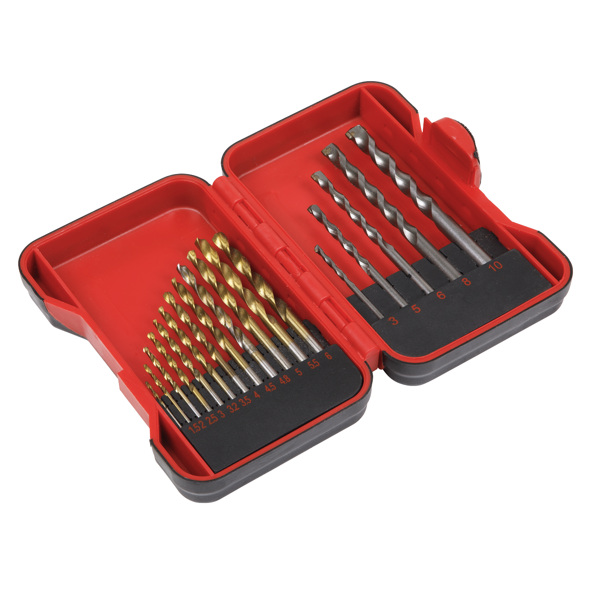 17pc HSS/Masonry Drill Bit Set