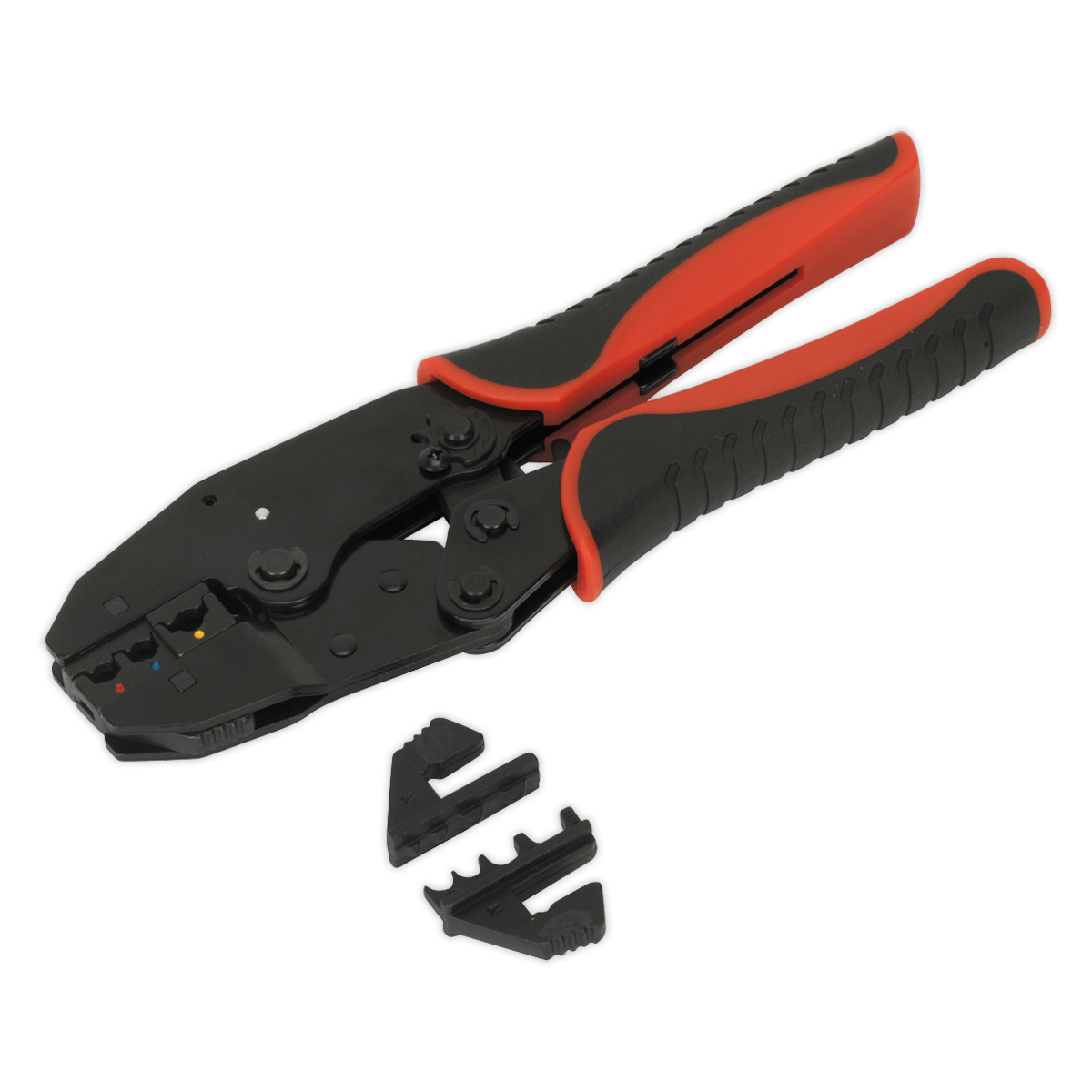 Ratchet Crimping Tool with Interchangeable Jaws