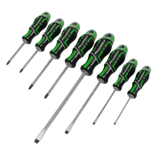 8pc GripMAX® Screwdriver Set - Hi-Vis Green