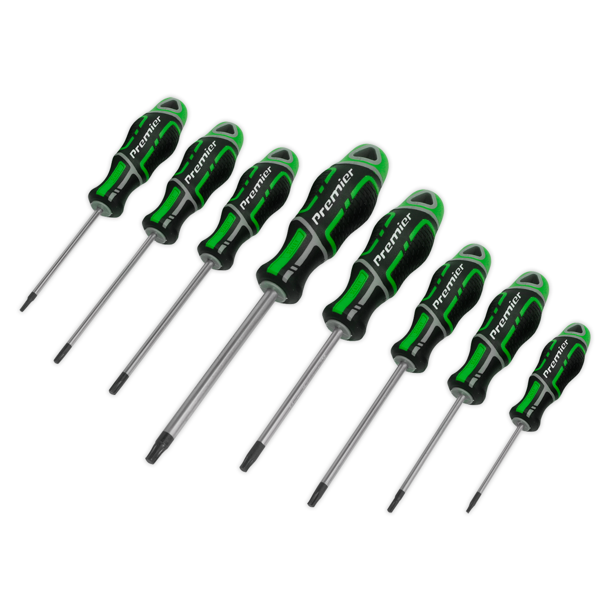 8pc GripMAX® Security TRX-Star* Screwdriver Set - Hi-Vis Green