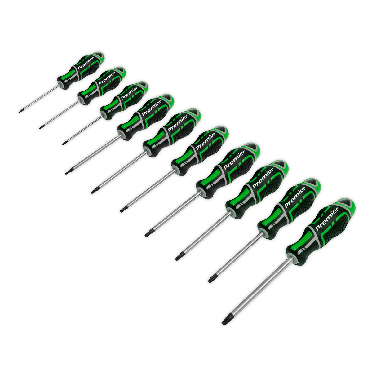 10pc GripMAX® TRX-Star* Screwdriver Set - Hi-Vis Green