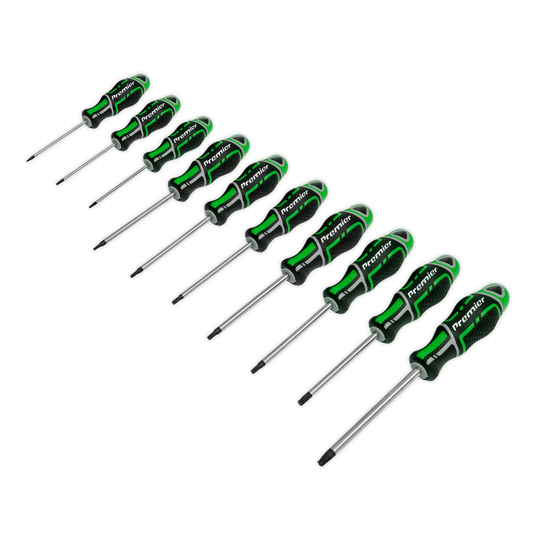 10pc GripMAX® TRX-Star* Screwdriver Set - Hi-Vis Green