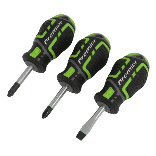 3pc GripMAX® Stubby Screwdriver Set - Hi-Vis