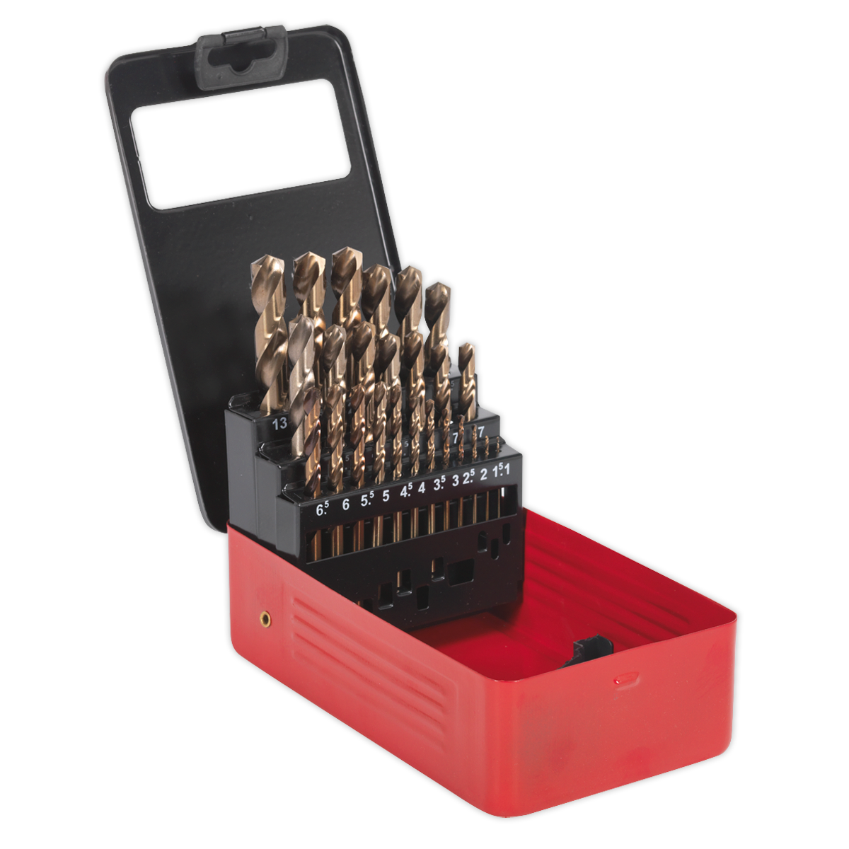 25pc HSS Cobalt Fully Ground Drill Bit Set