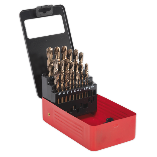 25pc HSS Cobalt Fully Ground Drill Bit Set