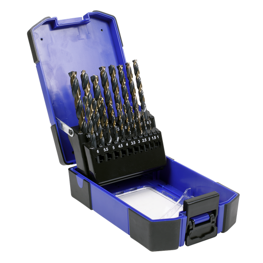 19pc HSS Tri-Point M2 Drill Bit Set