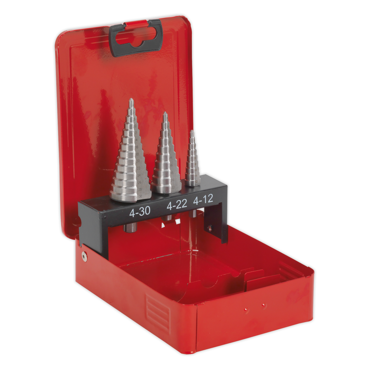 3pc Double Flute HSS M2 Step Drill Bit Set