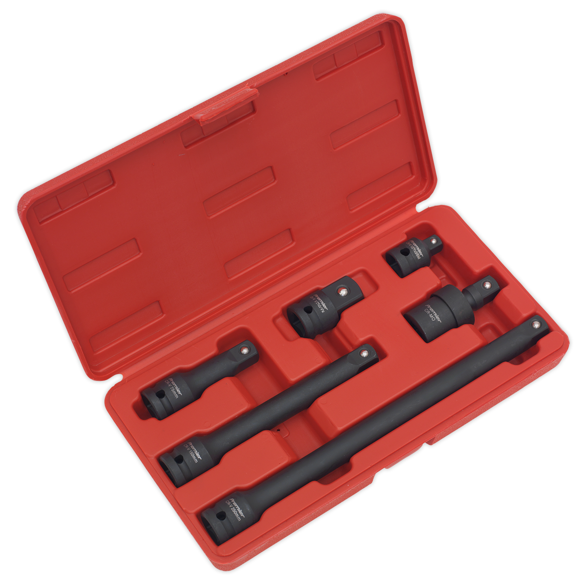 6pc 1/2"Sq Drive Impact Adaptor & Extension Bar Set