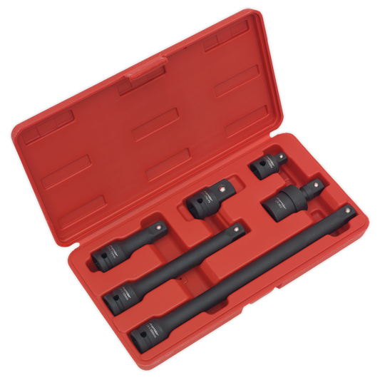 6pc 1/2"Sq Drive Impact Adaptor & Extension Bar Set