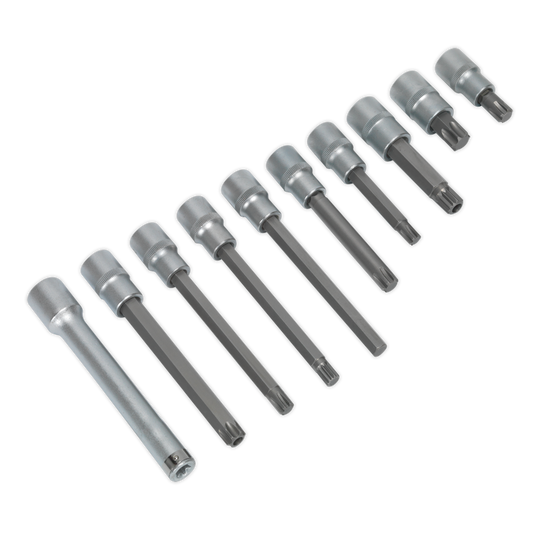 10pc 1/2"Sq Drive Head Bolt Socket Bit Set