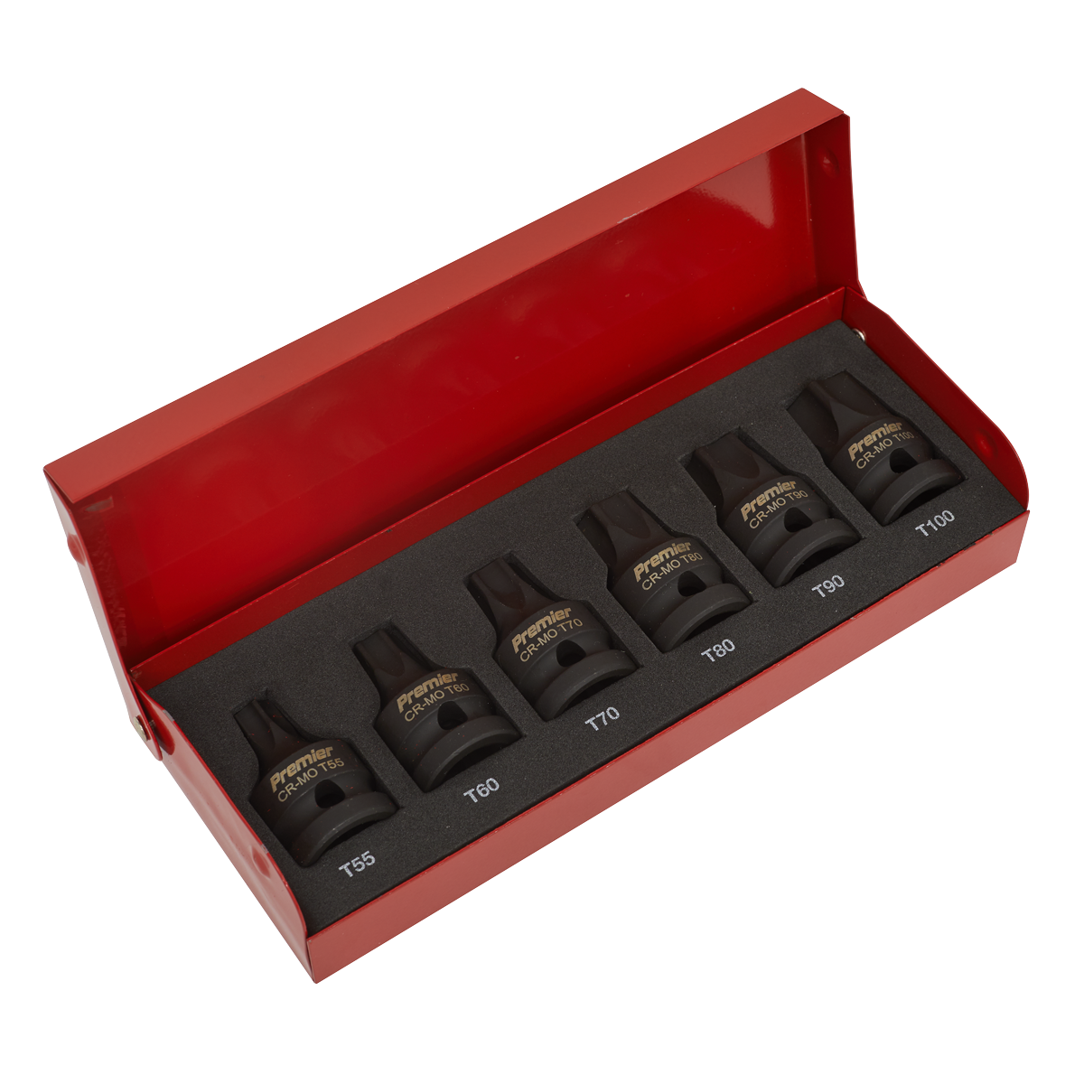 6pc 1/2"Sq Drive Low Profile Impact TRX-Star* Socket Bit Set