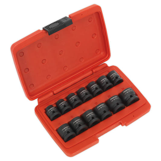13pc 1/2"Sq Drive Low Profile Impact Socket Set