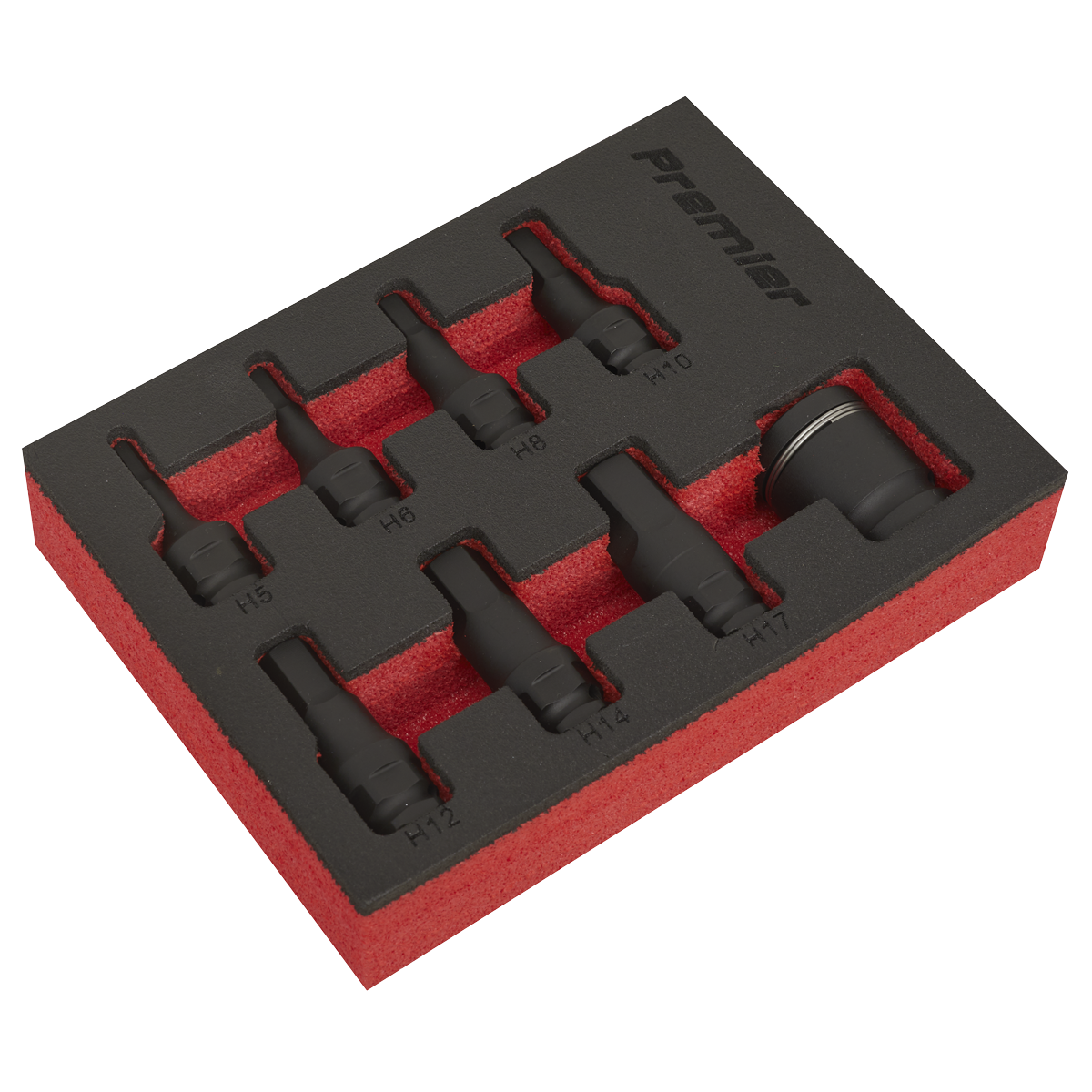 8pc 3/8"Sq Drive Hex Impact Socket Bit Set
