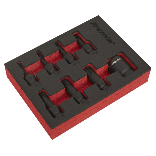 8pc 3/8"Sq Drive Impact TRX-Star* Socket Bit Set