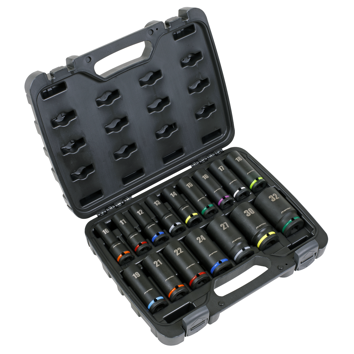 16pc 1/2"Sq Drive Impact Socket Set