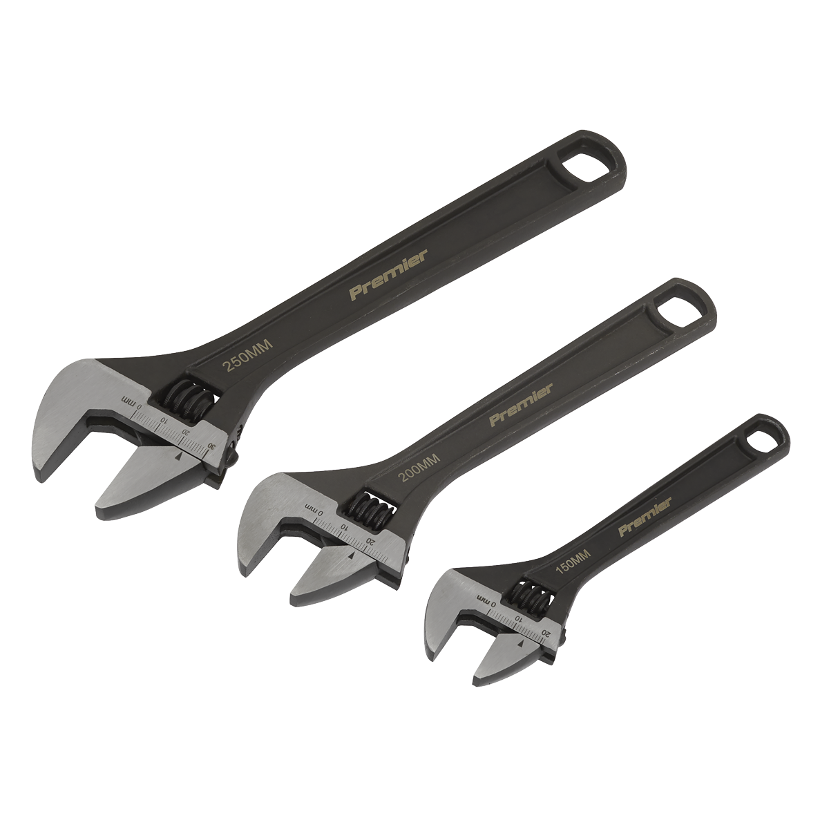 3pc Adjustable Wrench Set