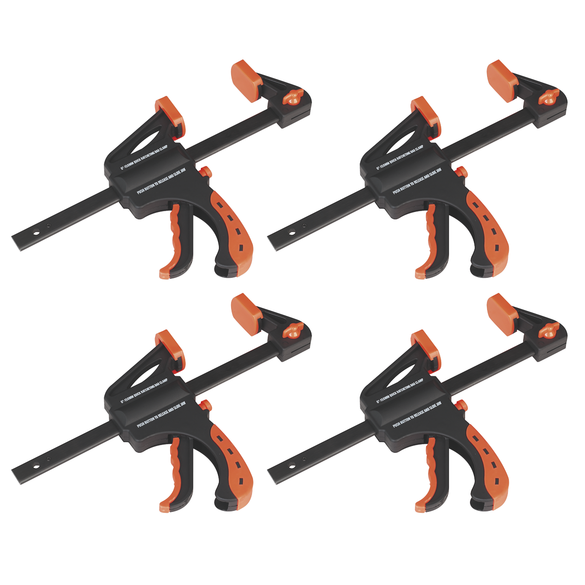 4pc 150mm Ratchet Bar Clamp Set