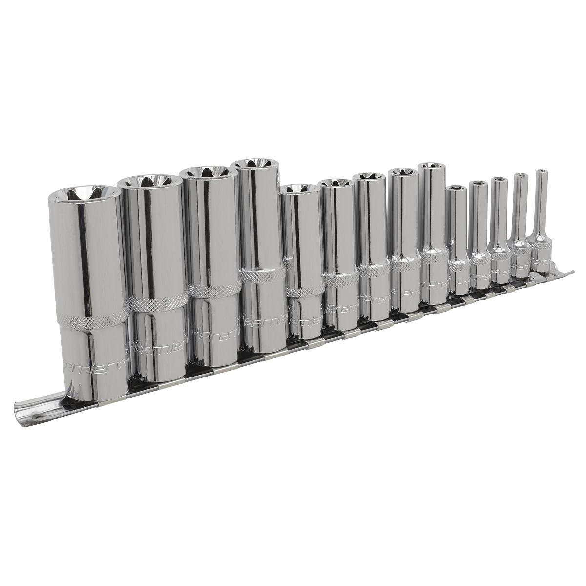 14pc 1/4", 3/8" & 1/2"Sq Drive Deep TRX-Star* Socket Set - E4-E24