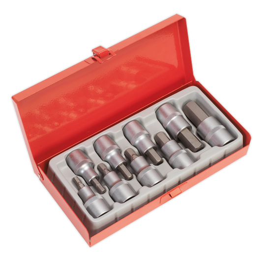 9pc 1/2"Sq Drive Hex Socket Bit Set