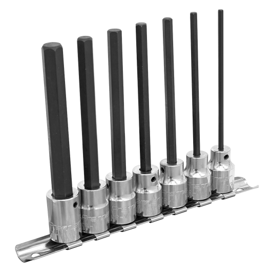 7pc 3/8"Sq Drive 110mm Hex Socket Bit Set