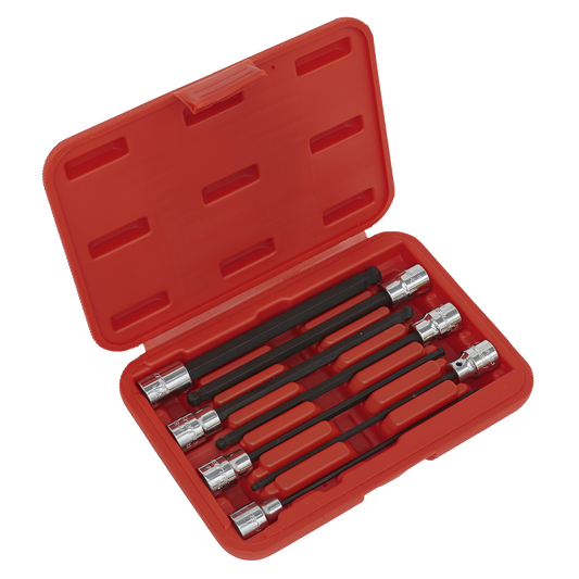 7pc 3/8"Sq Drive Ball-End Hex Socket Bit Set