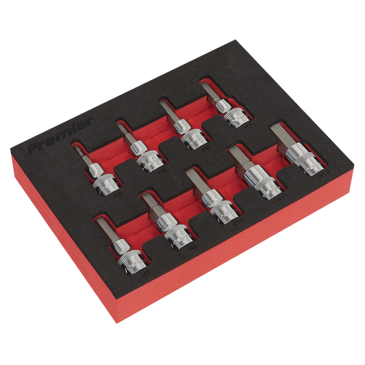 9pc 3/8"Sq Drive Hex Socket Bit Set - Metric