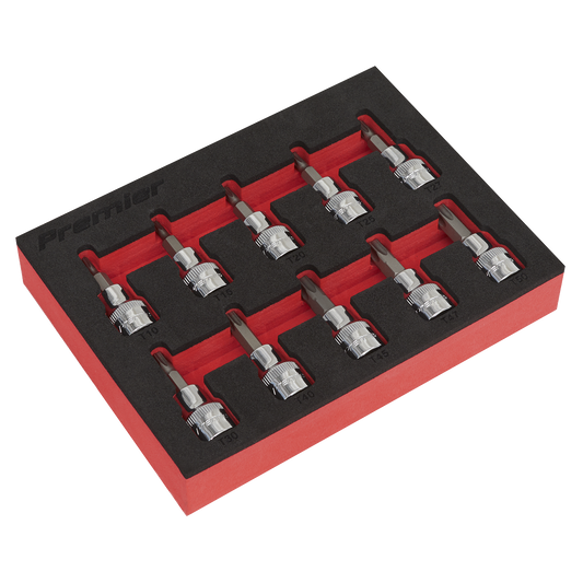 10pc 3/8"Sq Drive TRX-Star* Socket Bit Set