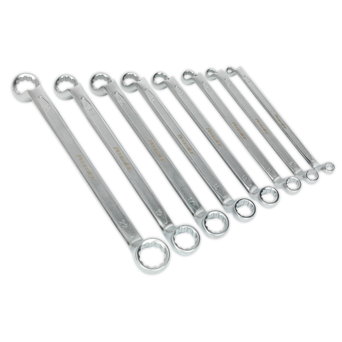 8pc Offset Double End Ring Spanner Set