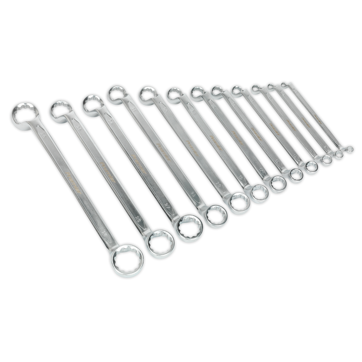 12pc Offset Double End Ring Spanner Set