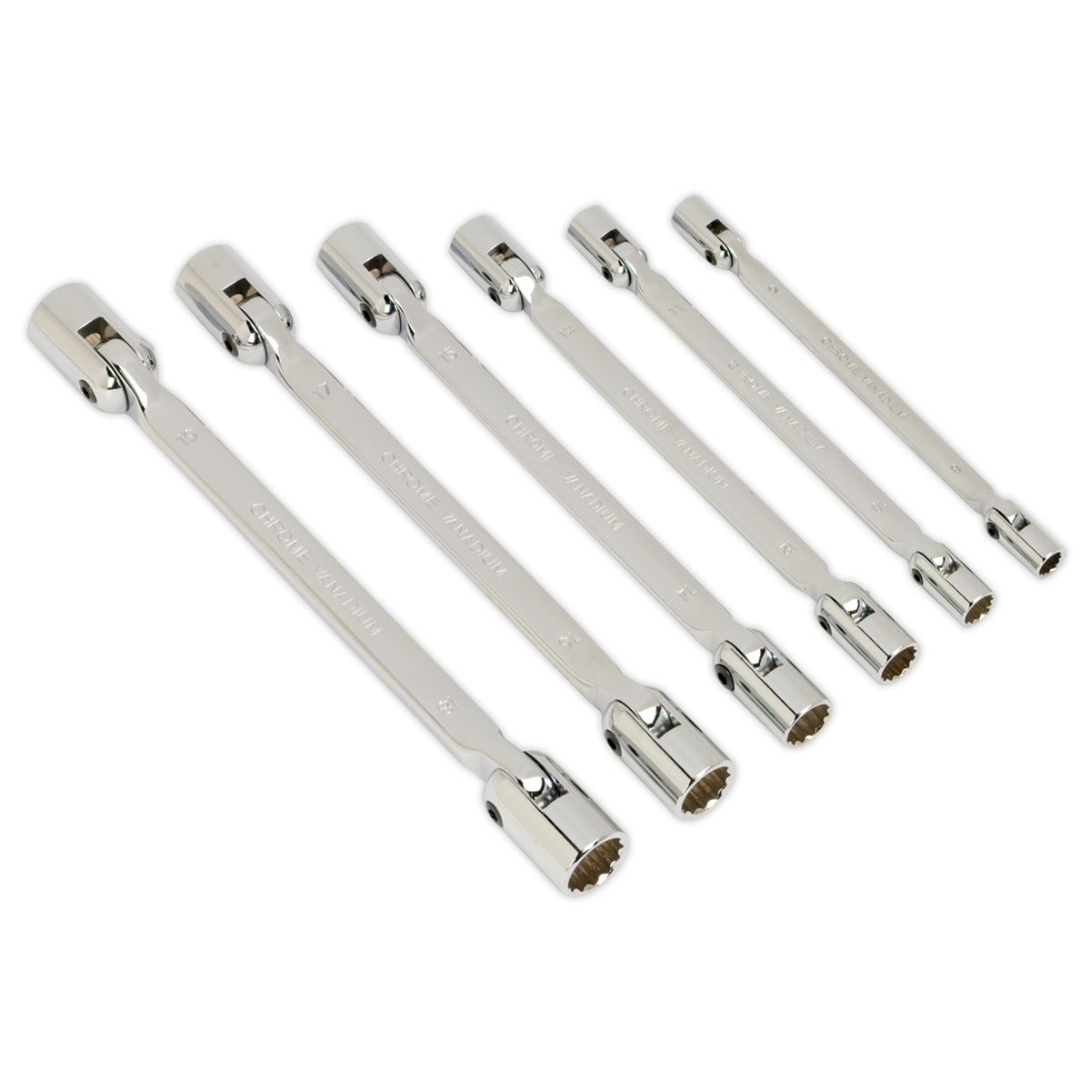 6pc Double Flexi-Head Socket Spanner Set