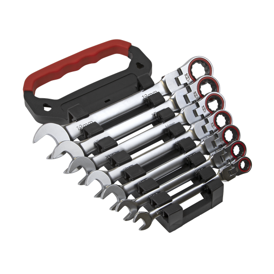 7pc Flexi-Head Ratchet Combination Spanner Set - Platinum Series