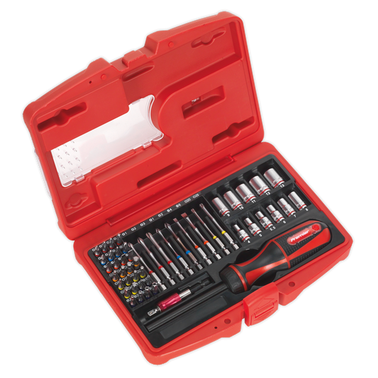 51pc Fine Tooth Ratchet Screwdriver Socket & Bit Set