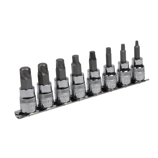8pc 3/8"Sq Drive Lock-On™ Hex Socket Bit Set