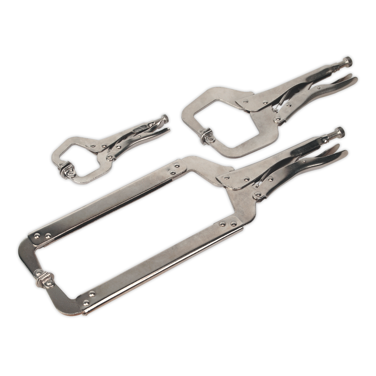 3pc Locking 'C' Clamp Set