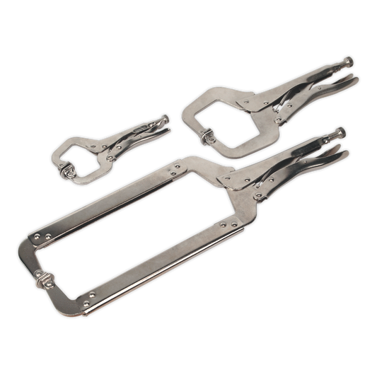 3pc Locking 'C' Clamp Set