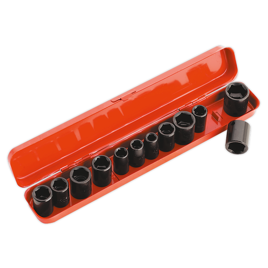 12pc 3/8"Sq Drive Impact Socket Set - Metric/Imperial