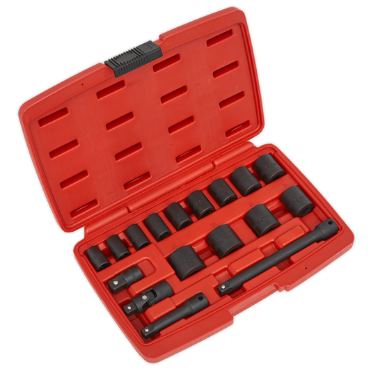 17pc 3/8"Sq Drive Impact Socket Set