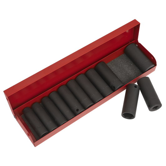 12pc 3/8"Sq Drive Deep Impact Socket Set - Metric/Imperial
