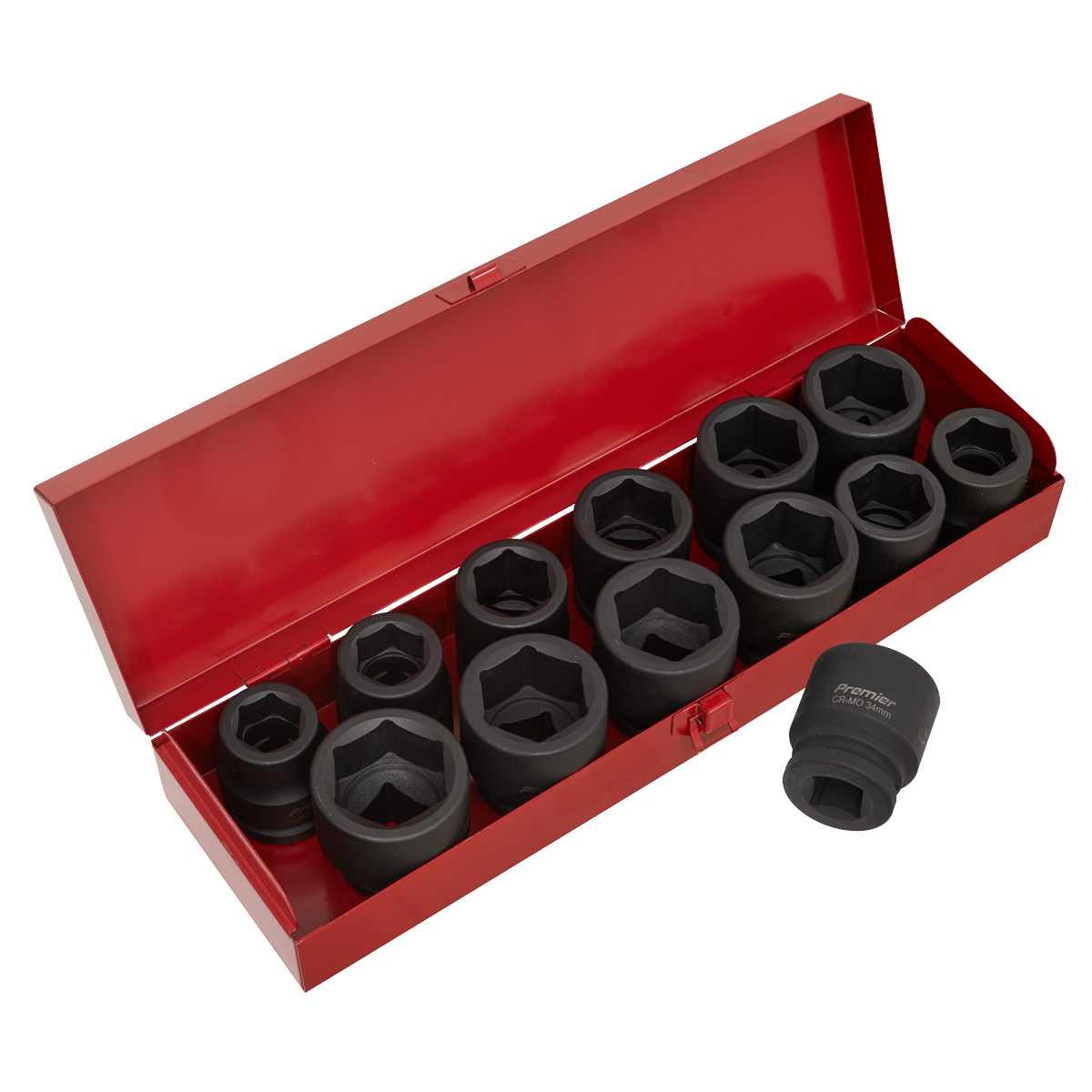 13pc 3/4"Sq Drive Impact Socket Set - Metric/Imperial