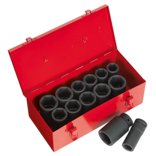 13pc 3/4"Sq Drive Impact Socket Set Deep - Metric/Imperial