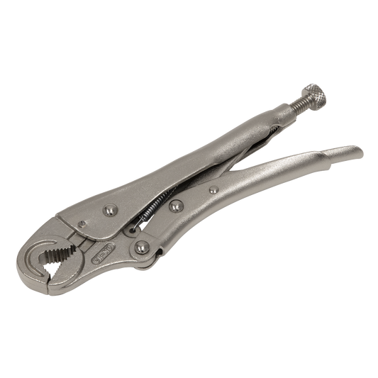 195mm Locking Pliers Round Jaws 0-35mm Capacity
