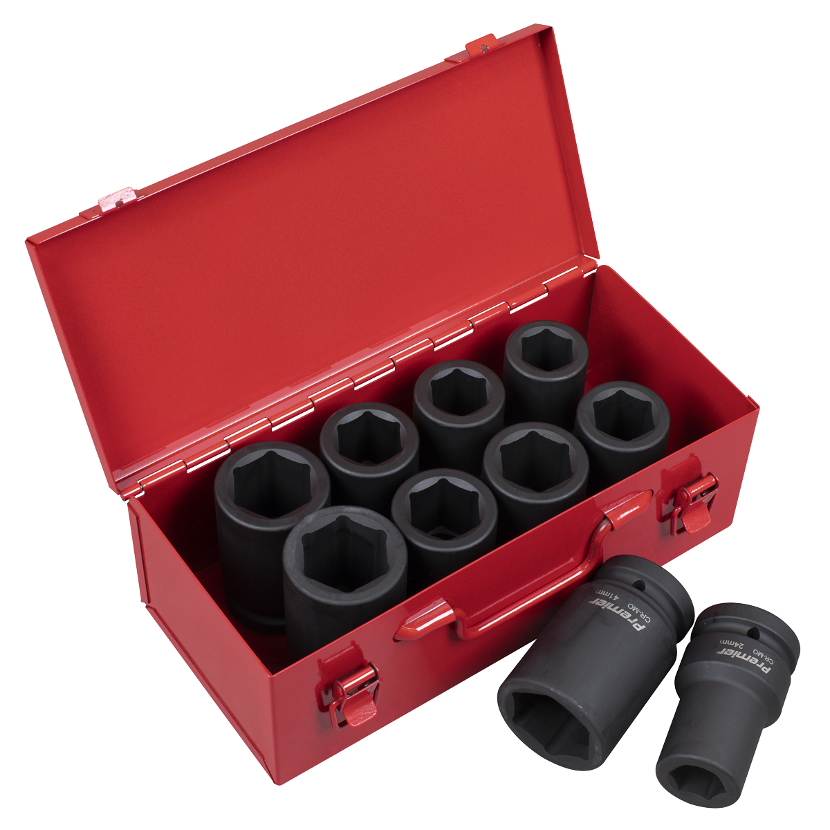 10pc 1"Sq Drive Deep Impact Socket Set - Metric/Imperial