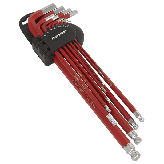 11pc Anti-Slip Extra-Long Ball-End Hex Key Set
