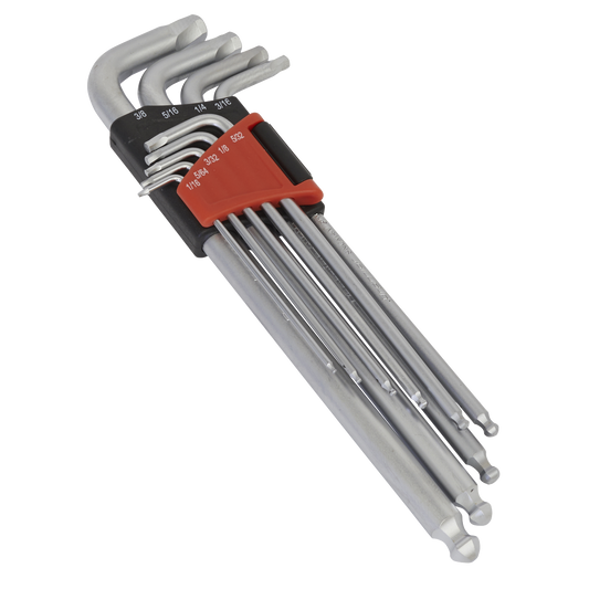 9pc Extra-Long Lock-On™ Ball-End Hex Key Set - Imperial