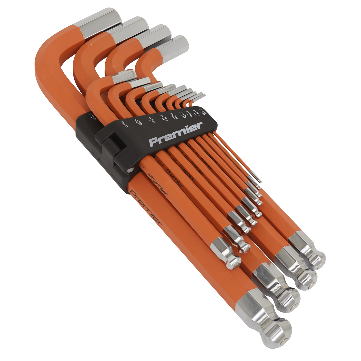 13pc Anti-Slip Jumbo Ball-End Hex Key Set - Imperial