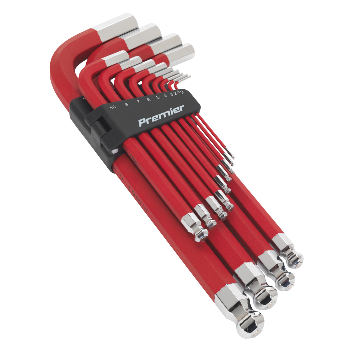 13pc Anti-Slip Jumbo Ball-End Hex Key Set