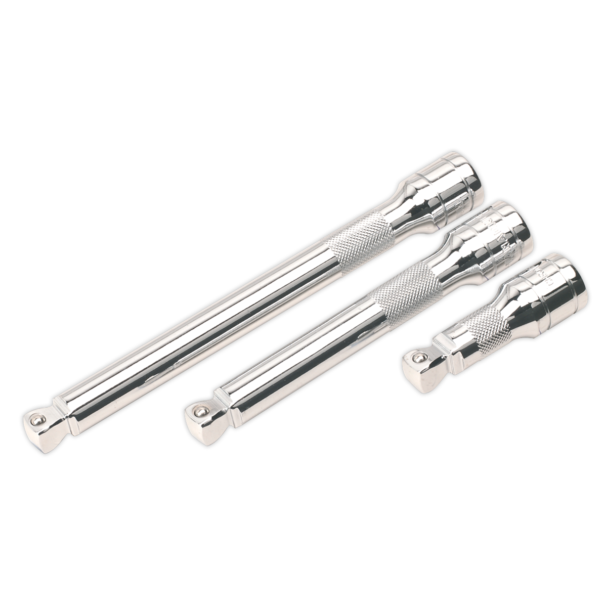 3pc 1/2"Sq Drive Wobble/Rigid Extension Bar Set