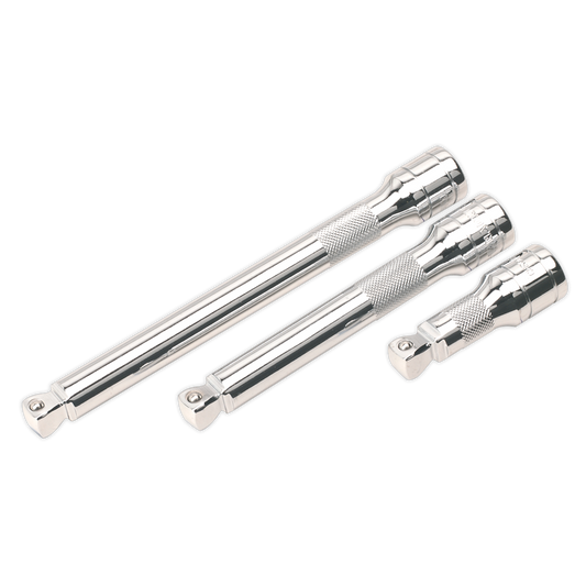 3pc 1/2"Sq Drive Wobble/Rigid Extension Bar Set